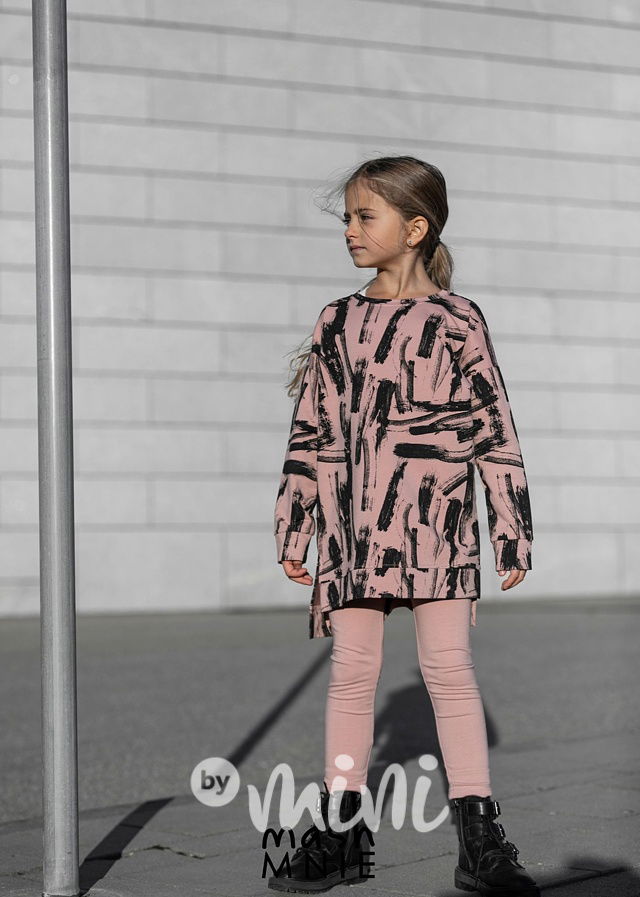 BRUSH mikinová tunika růžová *MashMnie*