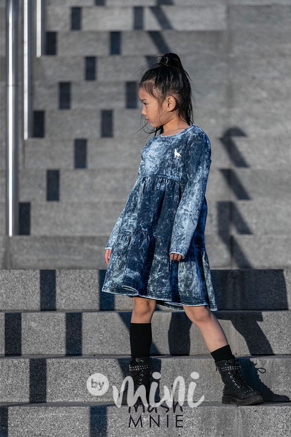 Ice blue jeans šaty *MashMnie*