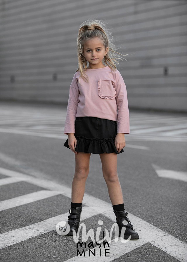 Blůzka a řasením pink *MashMnie*