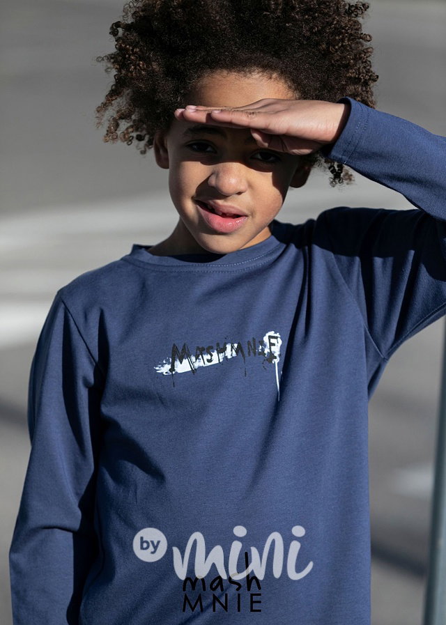 Longsleeve triko WEIRD modré *MashMnie*