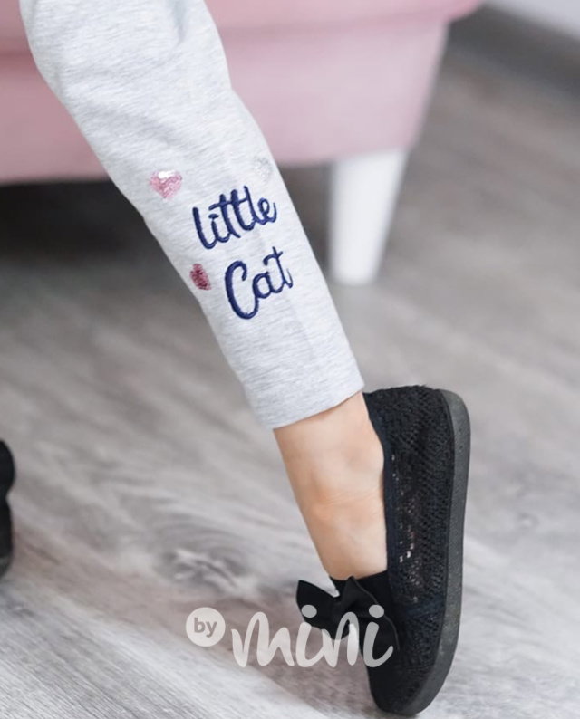 Little cat tunika + legíny pink/grey
