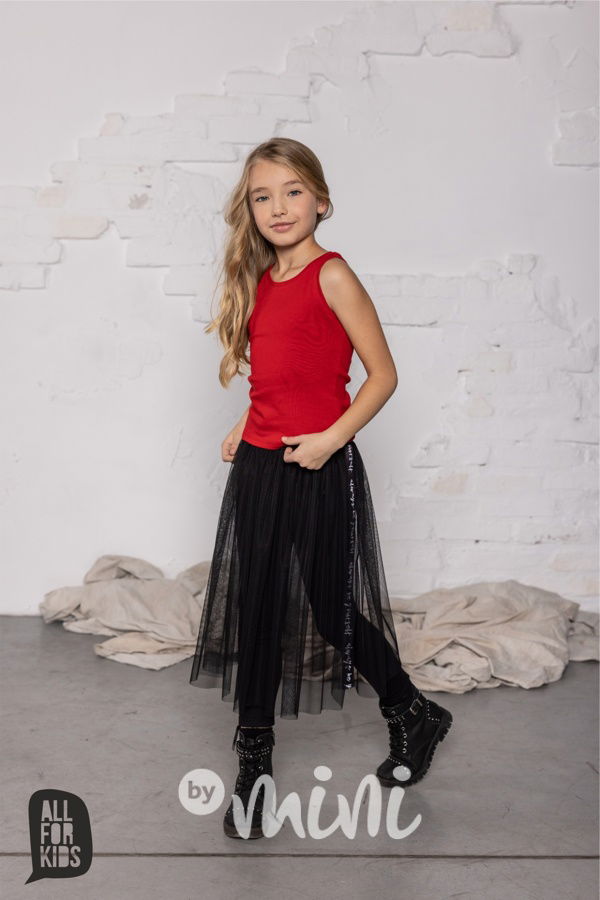 2v1 legíny + midi tylová sukně black