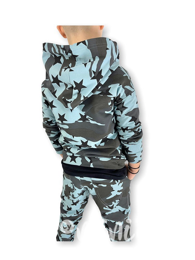 ARMY stars mikina mint blue