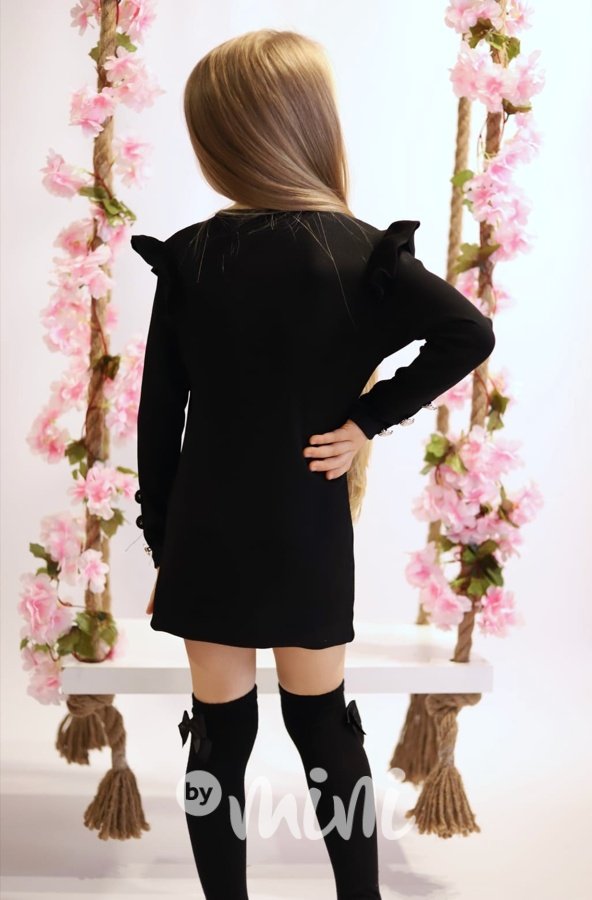 Žebrované fashion šaty black