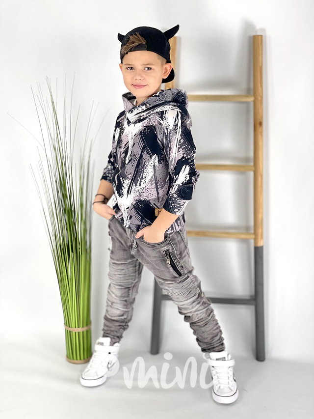 Biker jeans grey