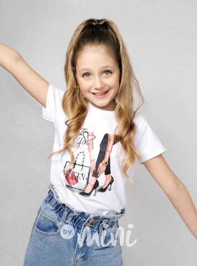 Carrie t-shirt white/black