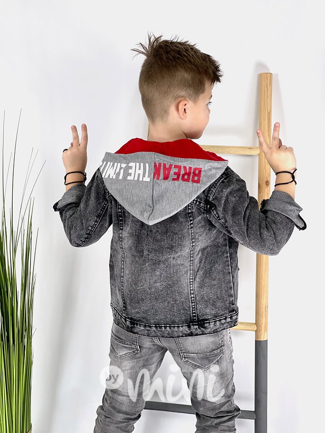 Black jeans hoodie bunda s kapucí