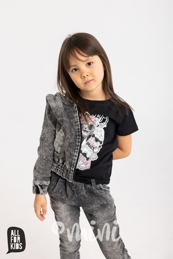 Cool cat jeans bomber black