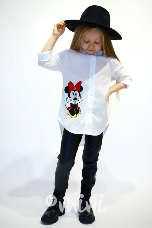 Bílá dlouhá košile Minnie