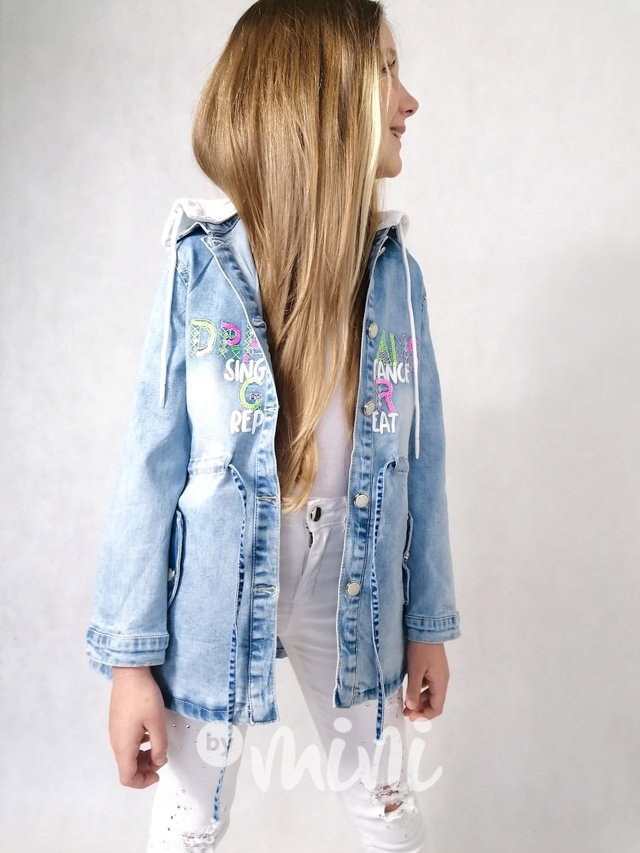 Jeans parka s odnímatelnou kapucí