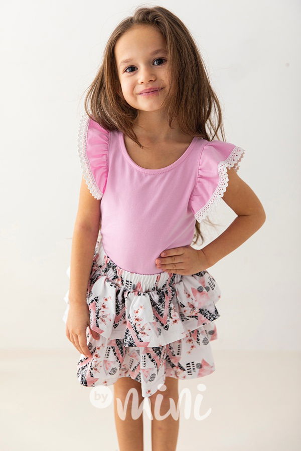 Lily Grey bavlněná řasená sukně futurama