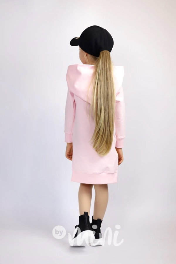 BABES hoodie mikinová tunika sweet pink