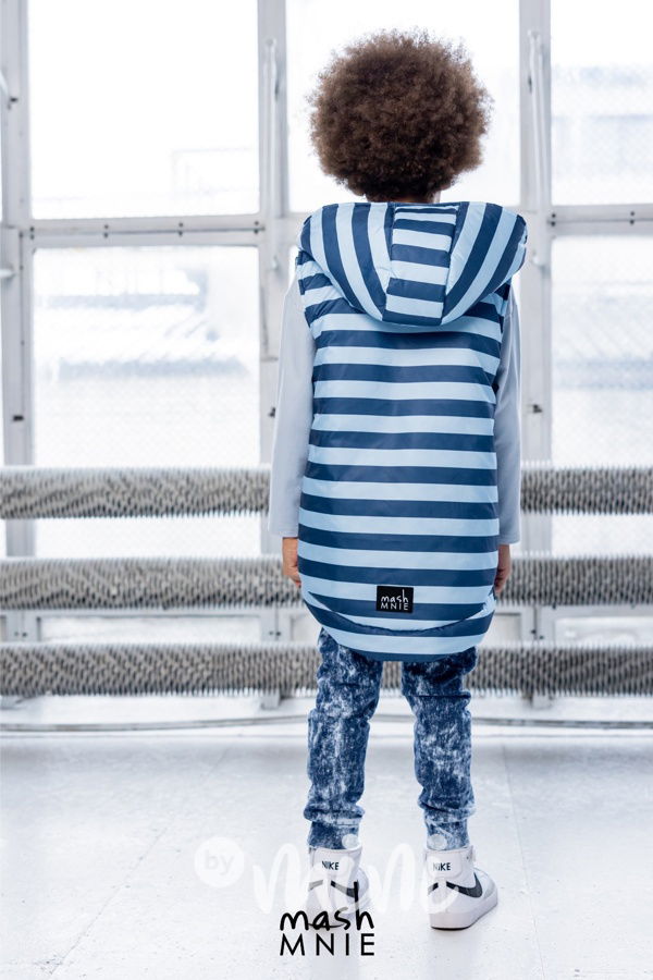 Pruhovaná vesta WOLF SOUL blue *MashMnie*