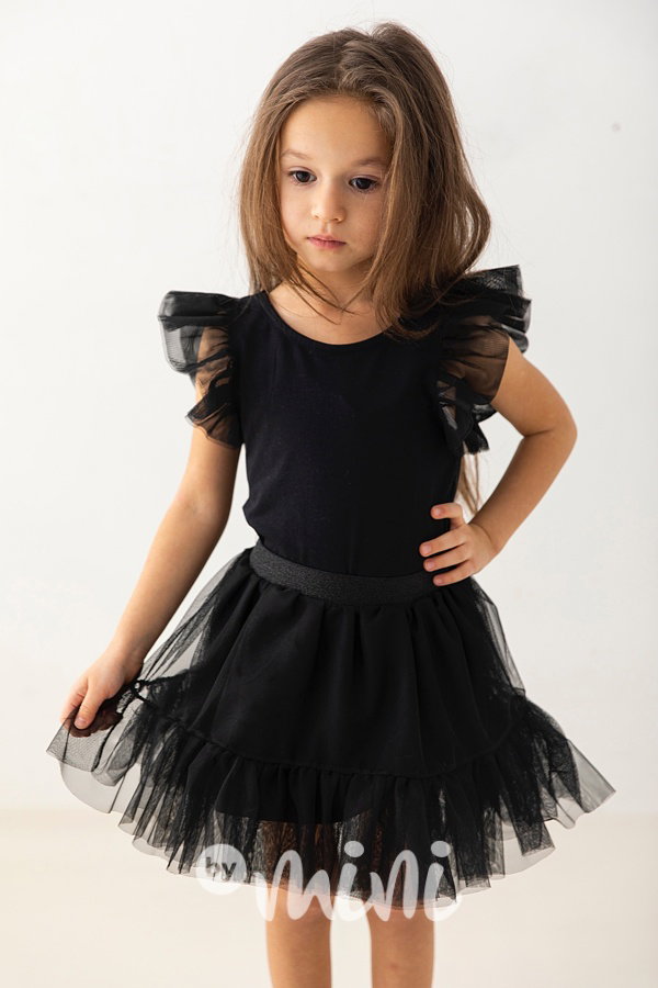 Black maxi tutu sukně Lily Grey