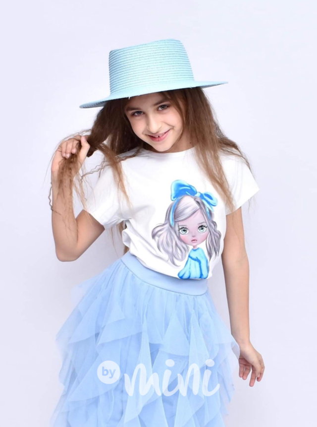 Triko Emily white/blue