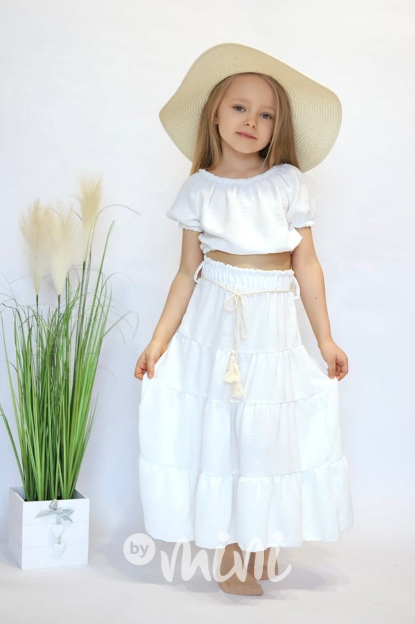 Letní boho set bílý