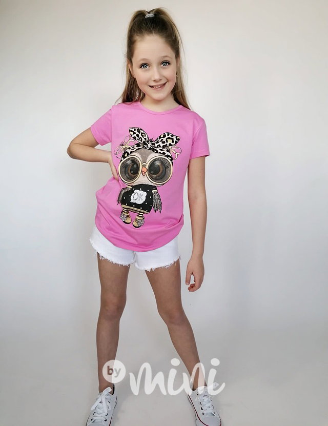 Triko sovička pink