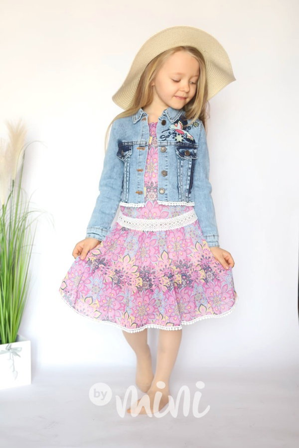 Boho šaty + jeans bunda