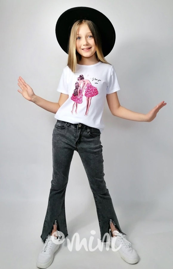 Black jeans zvonáče ripped