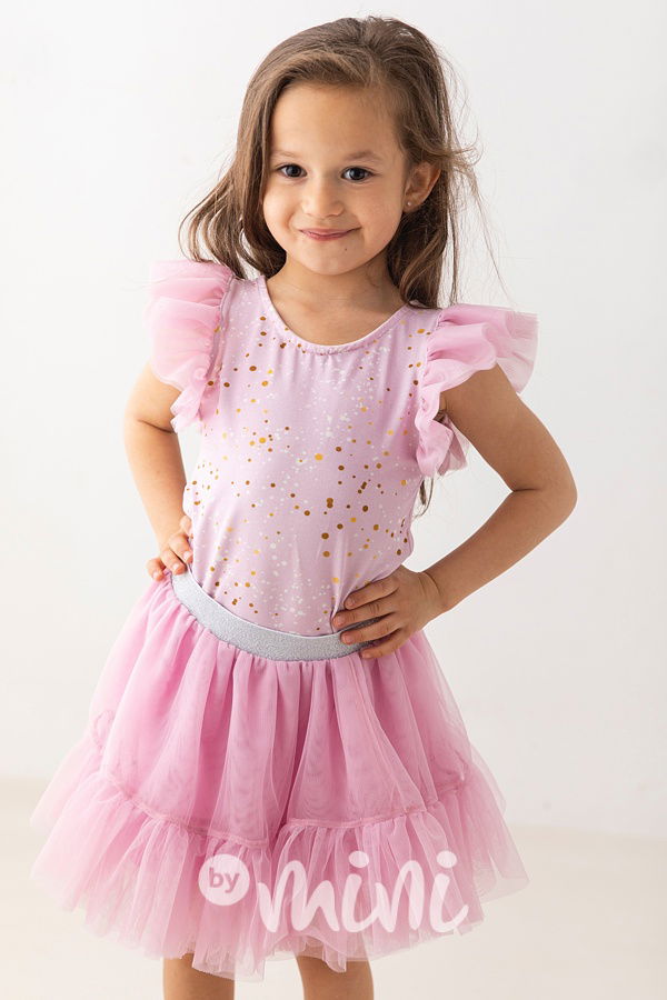 Lily Grey blůzka s tylovými rukávy Little dots