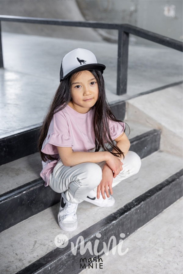 Mash Mnie wolf blůzka s řasenými rukávy pink