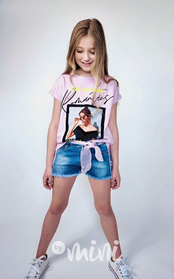 Grateful fashion triko se zdobením lila