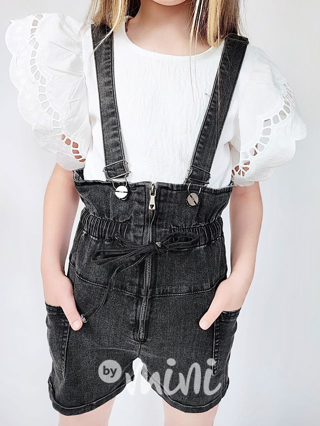 Fashion lacláčové kraťasy jeans black