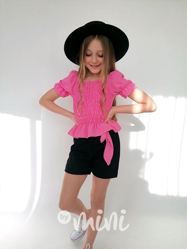 Růžová blůzka + šortky