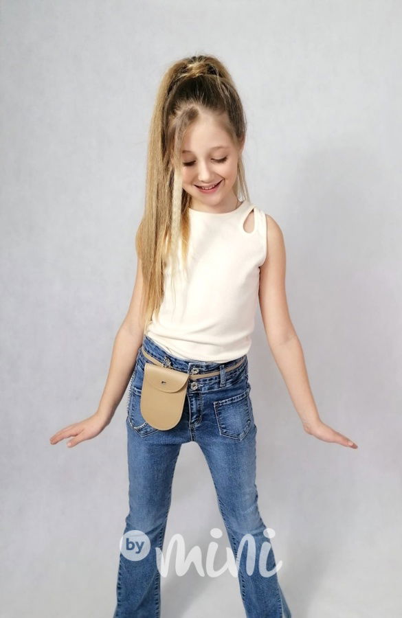 Jeans zvonáče s páskem