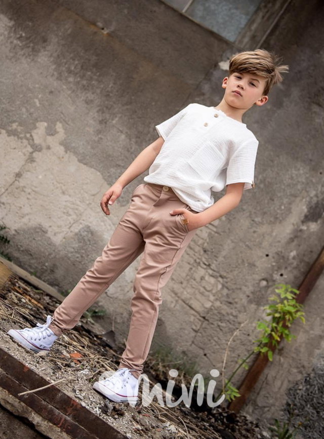 Béžové jogger pantsy