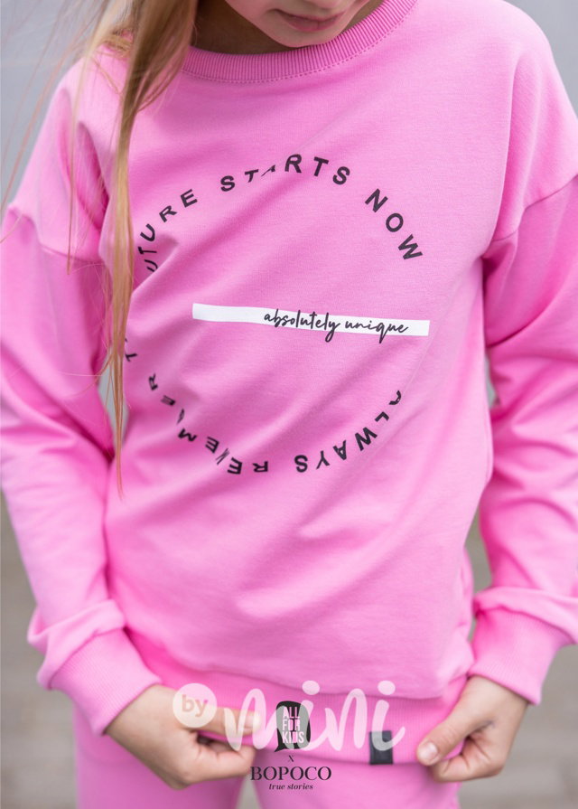 Mini me mikina růžová