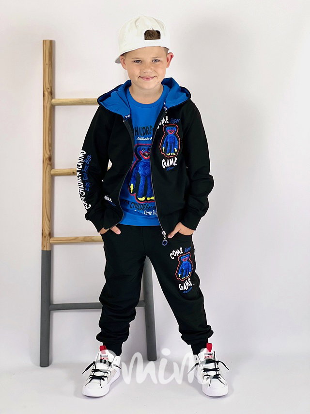 Huggy Wuggy černá mikina s diodou/blikající