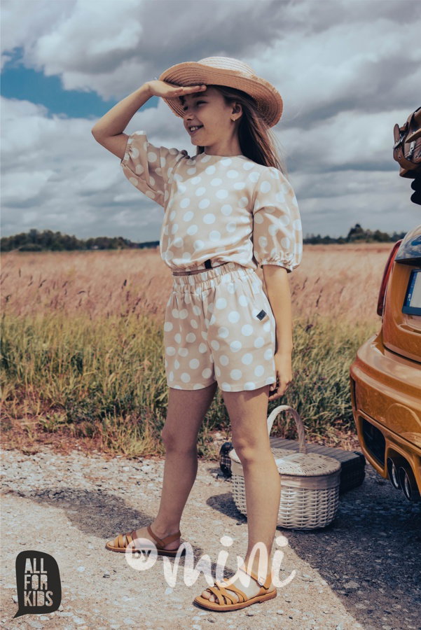 Puntíkatý letní set beige