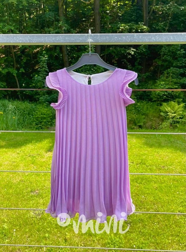 Plisované šaty lila