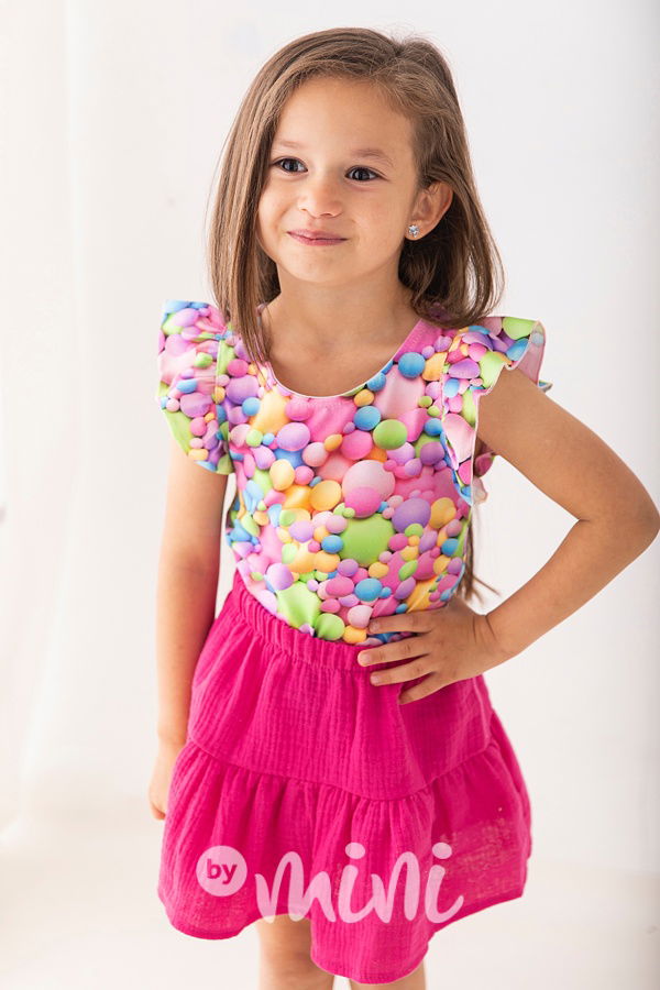 Malinová mušelínová sukně Lily Grey