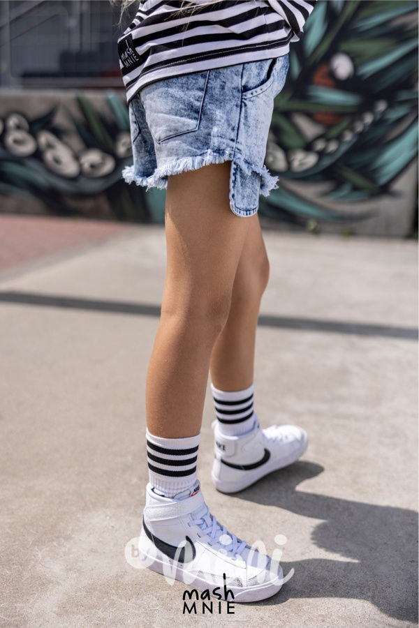 Mash Mnie pruhované triko white/black