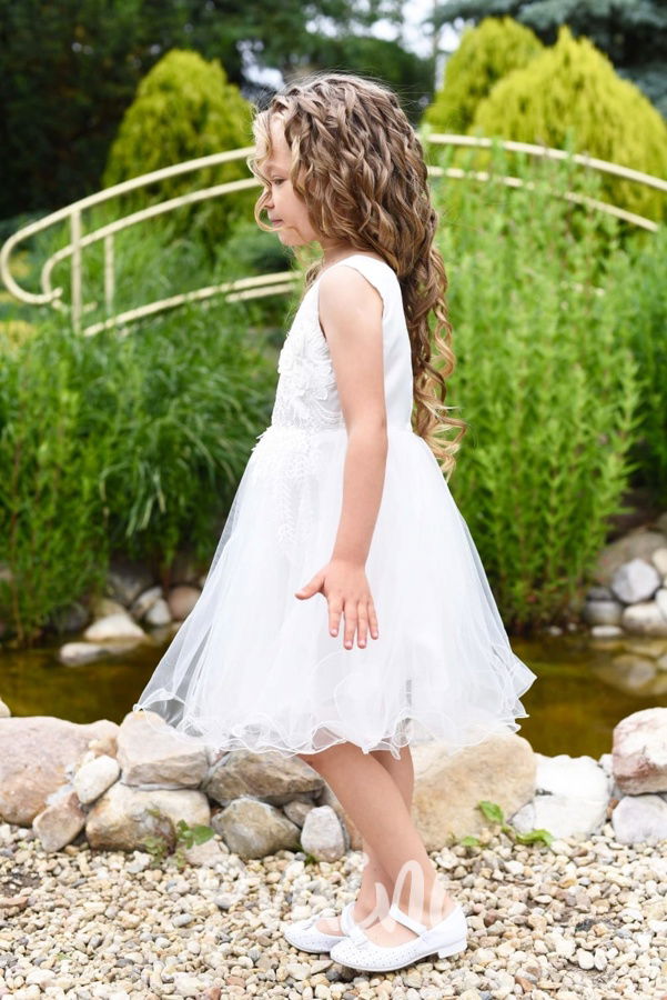 Společenské tylové šaty Fiona white