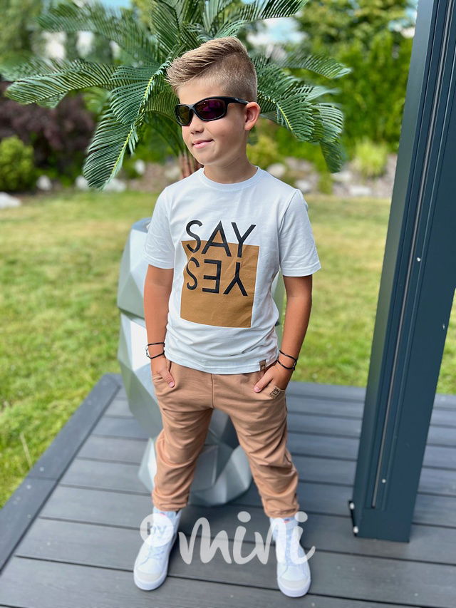 Say yes triko bílé