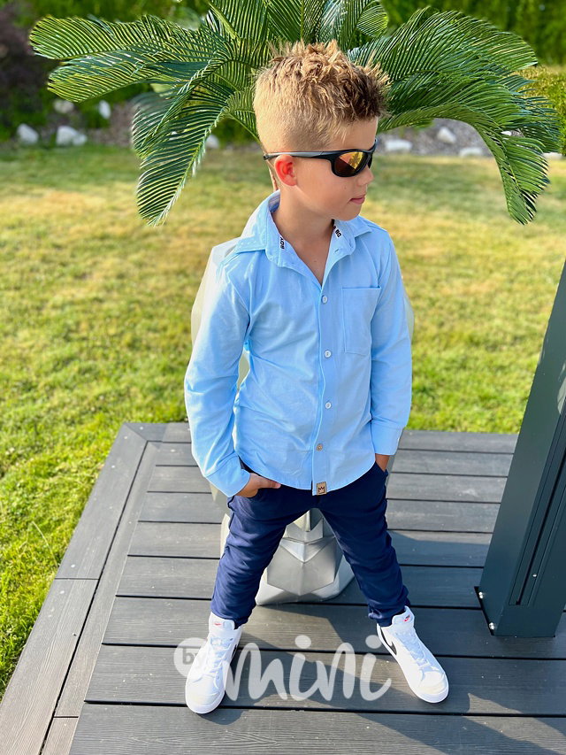 Elegant pants modré