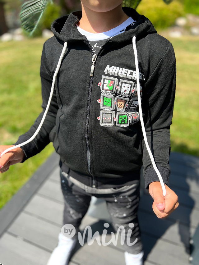 Minecraft mikina černá