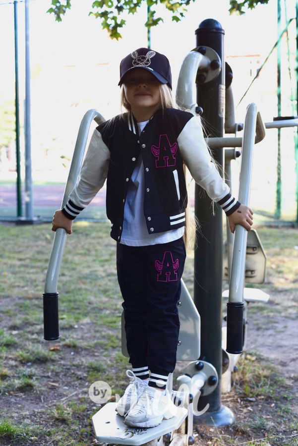 ANGEL bomber baseball mikina black