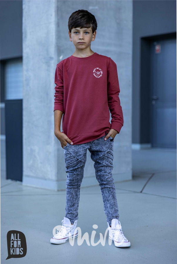 AFK biker black jeans kalhoty