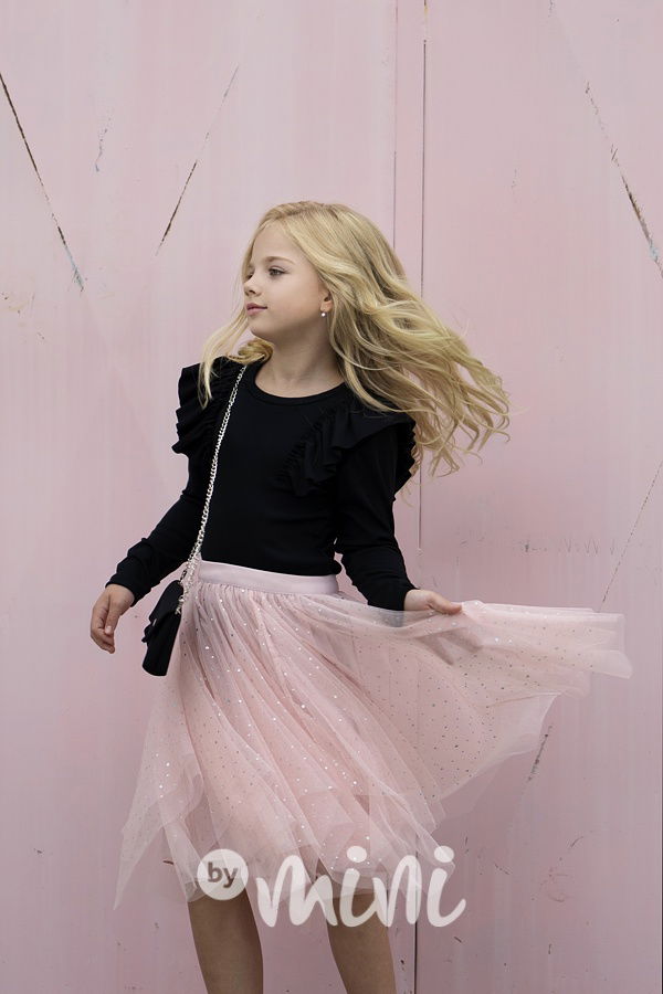 Blůzka s volánky + kabelka black