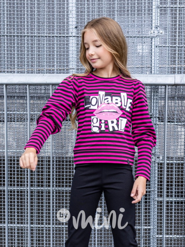 AFK Lovable mikina proužky pink