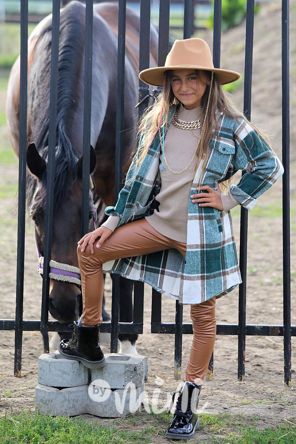 Eco leather thermo legíny honey