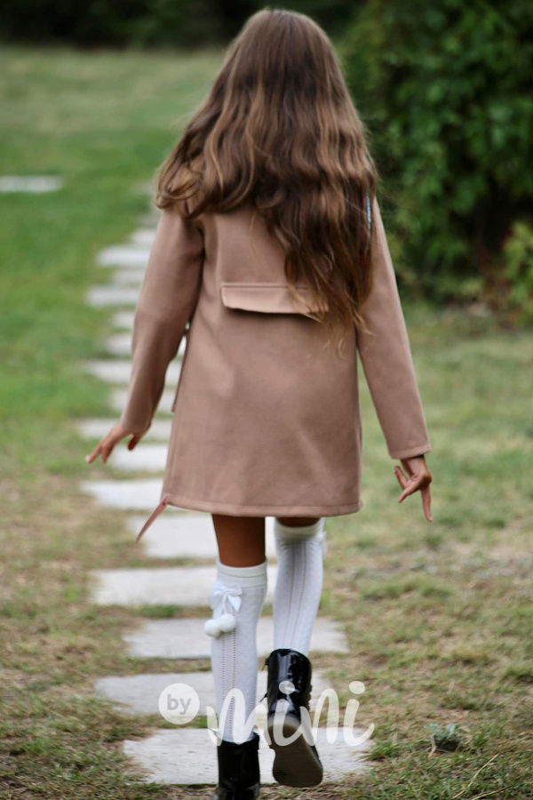 Flaušový sporty kabát beige