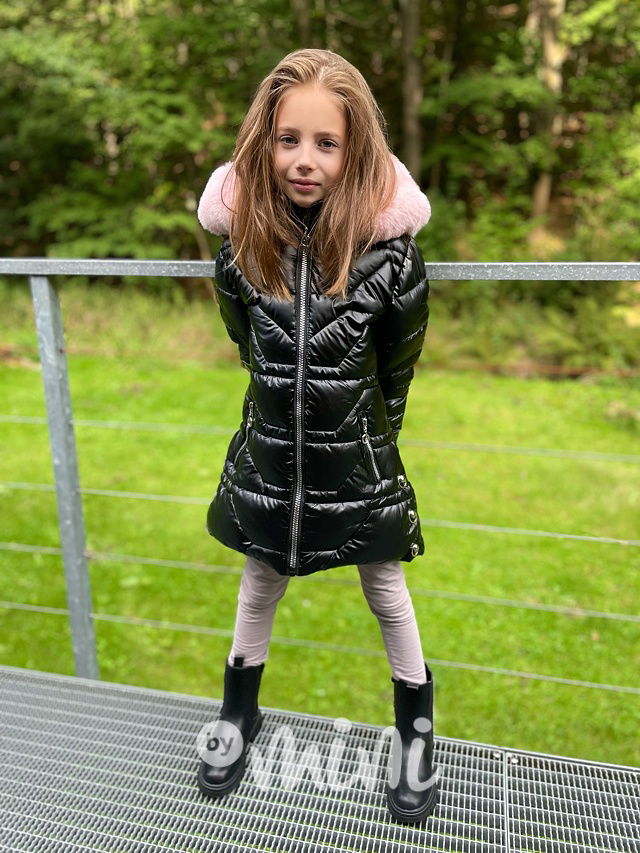 Zimní kabát black/pink