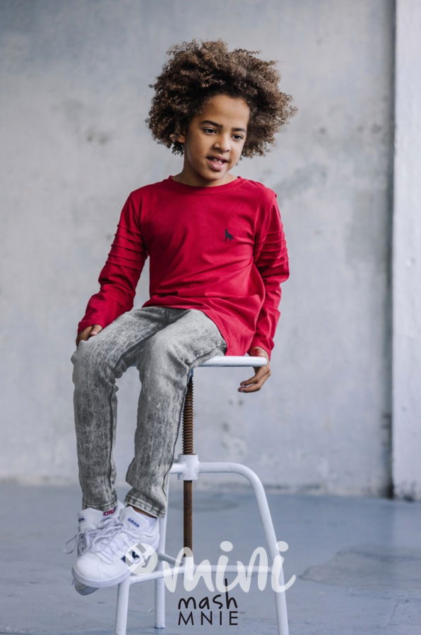 Mash Mnie longsleeve biker triko red