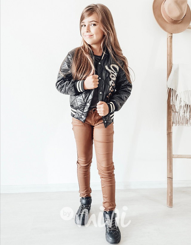 Gossip prošívaná přechodová bunda s flitry