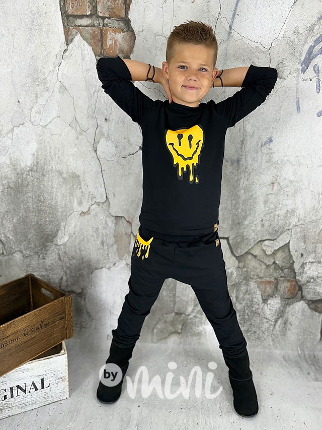 Yellow smiley černé triko
